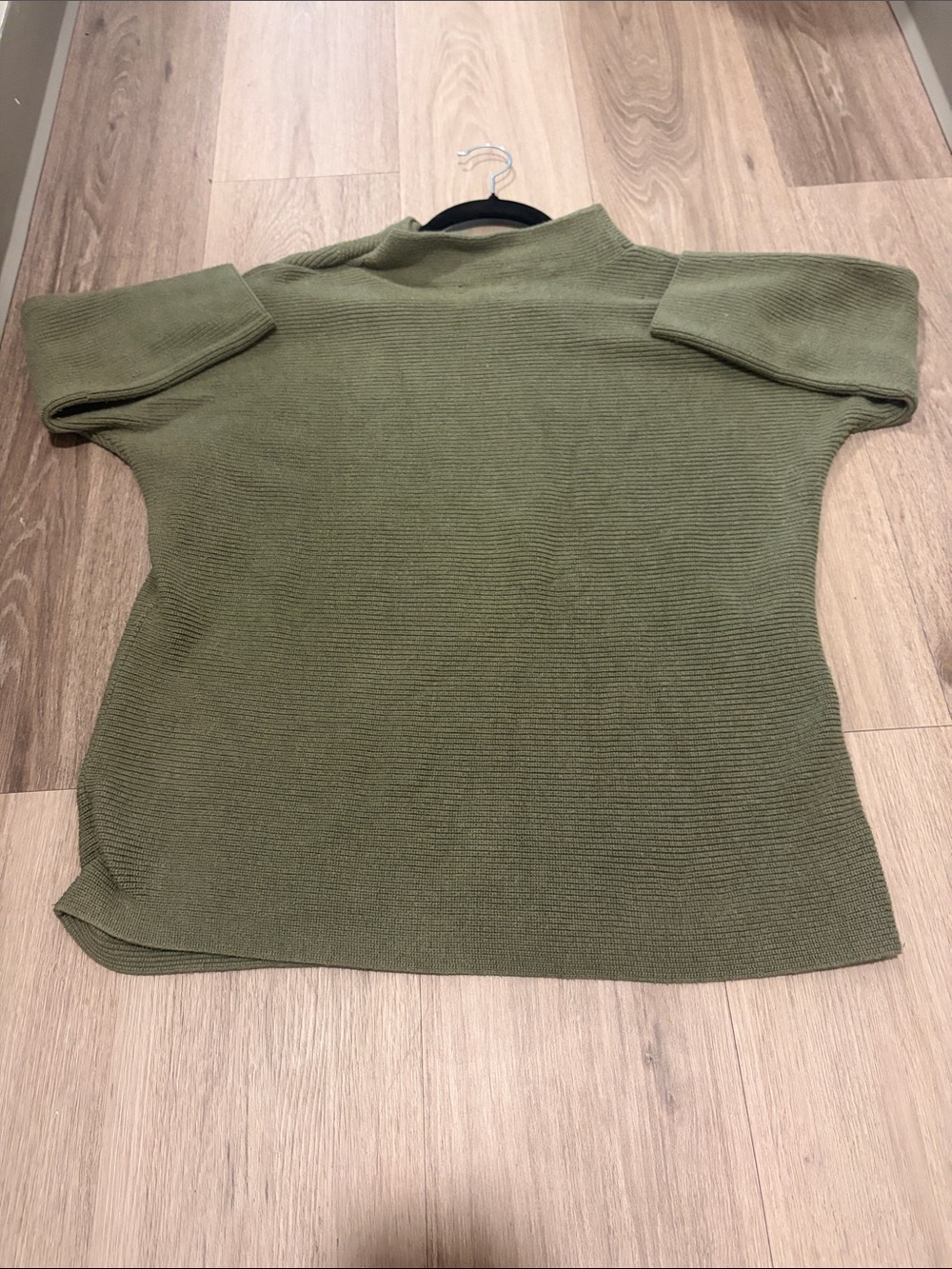 Lands' End Olive Ribbed Mock-Neck Sweater - Picture 10 of 10